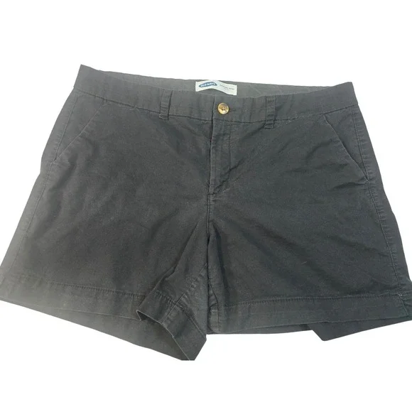 Old Navy Everyday Shorts Bundle Womens 16 Black Navy Blue Chino Twill 2 Pairs - Picture 4 of 12